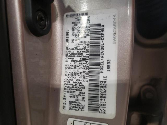 Photo 10 from auction – 2003 TOYOTA CAMRY LE with VIN 4T1BE32K73U135446