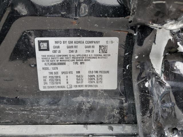 Photo 10 from auction – 2020 CHEVROLET TRAX LS with VIN KL7CJNSB8LB088890