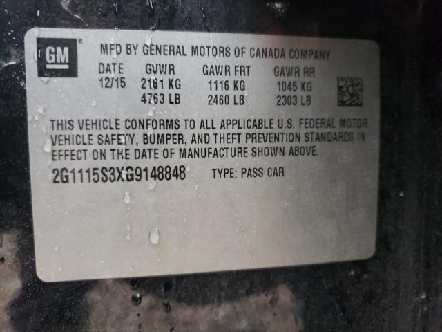 Photo 10 from auction – 2016 CHEVROLET IMPALA LT with VIN 2G1115S3XG9148848