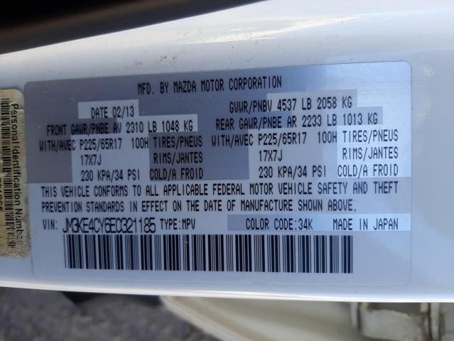 Photo 10 from auction – 2014 MAZDA CX-5 TOURI with VIN JM3KE4CY6E0321185