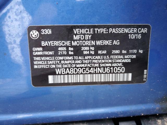 Photo 10 from auction – 2017 BMW 330 XI with VIN WBA8D9G54HNU61050
