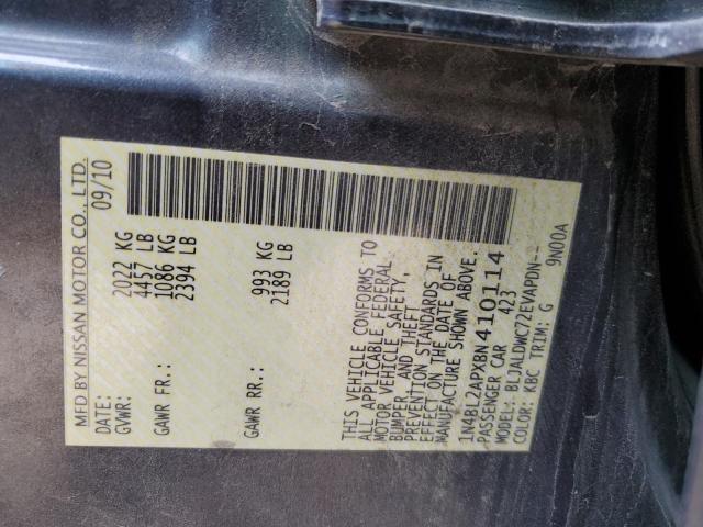Photo 10 from auction – 2011 NISSAN ALTIMA with VIN 1N4BL2APXBN410114