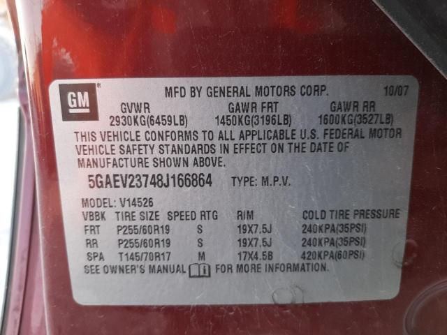 Photo 10 from auction – 2008 BUICK ENCLAVE CX with VIN 5GAEV23748J166864