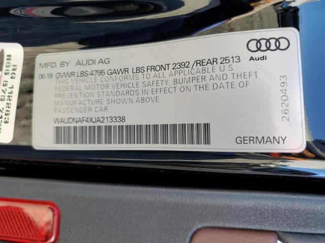 Photo 10 from auction – 2018 AUDI A4 PREMIUM with VIN WAUDNAF4XJA213338