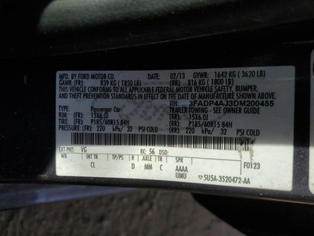 Photo 10 from auction – 2013 FORD FIESTA S with VIN 3FADP4AJ3DM200455