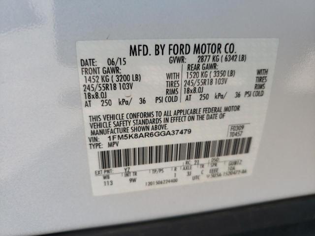 Photo 10 from auction – 2016 FORD EXPLORER P with VIN 1FM5K8AR6GGA37479