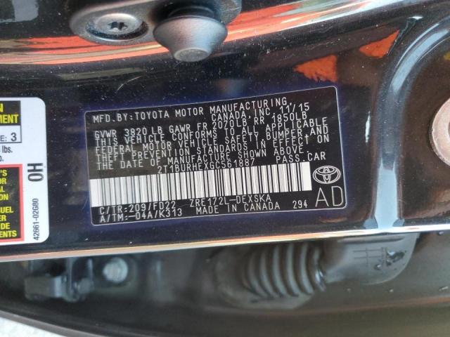 Photo 10 from auction – 2016 TOYOTA COROLLA L with VIN 2T1BURHEXGC561887