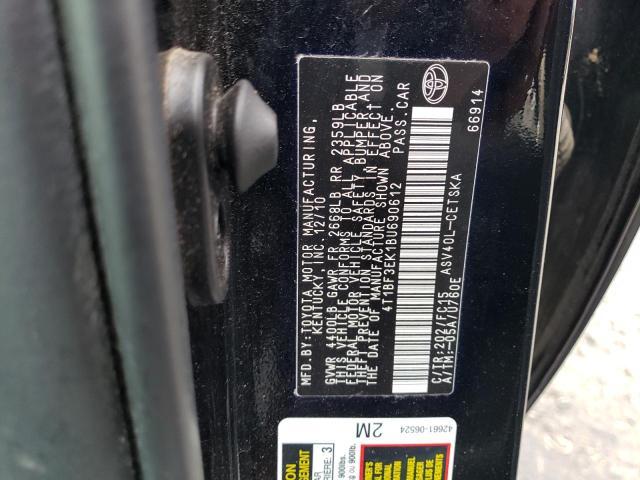 Photo 10 from auction – 2011 TOYOTA CAMRY BASE with VIN 4T1BF3EK1BU690612