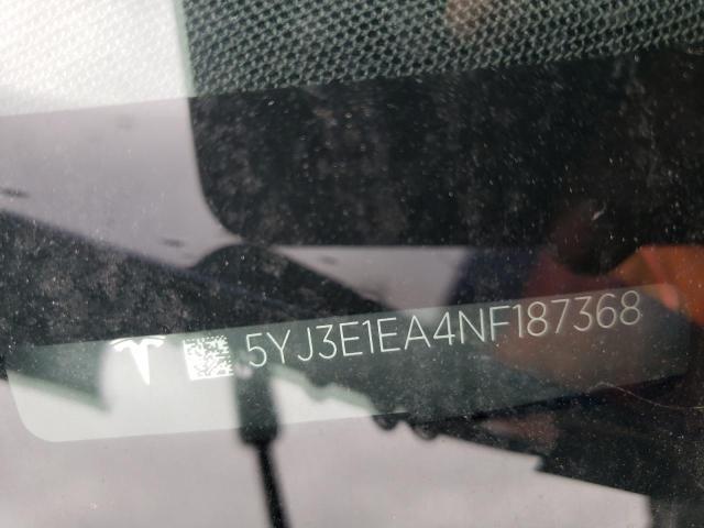 Photo 10 from auction – 2022 TESLA MODEL 3 with VIN 5YJ3E1EA4NF187368