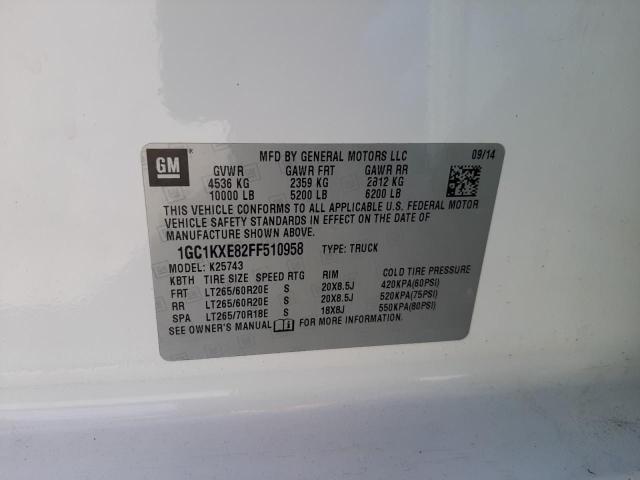 Photo 10 from auction – 2015 CHEVROLET SILVERADO with VIN 1GC1KXE82FF510958