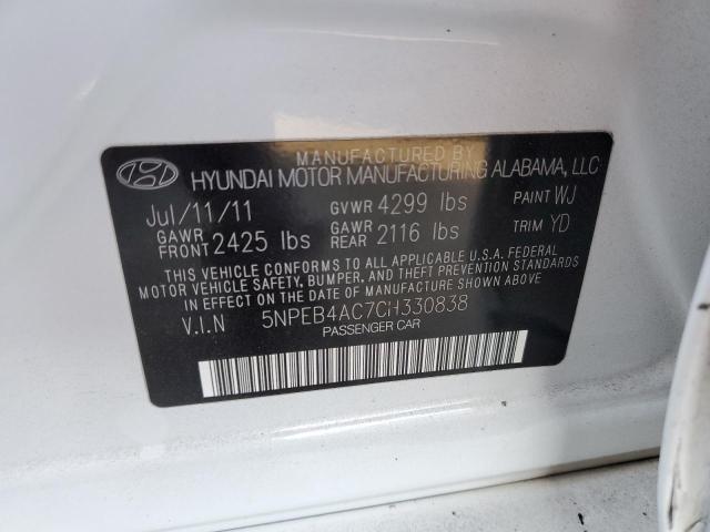 Photo 10 from auction – 2012 HYUNDAI SONATA GLS with VIN 5NPEB4AC7CH330838