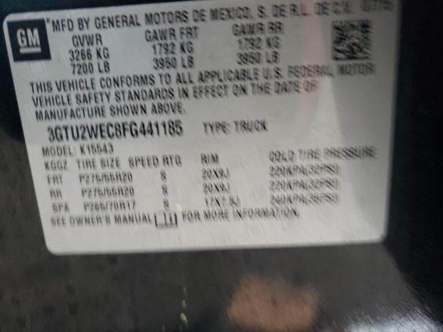 Photo 10 from auction – 2015 GMC SIERRA K15 with VIN 3GTU2WEC8FG441185