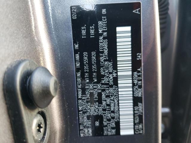 Photo 10 from auction – 2021 TOYOTA HIGHLANDER with VIN 5TDDZRBH4MS535527