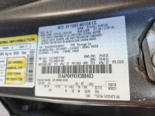 Photo 10 from auction – 2014 FORD FUSION TIT with VIN 3FA6P0K9XER388403