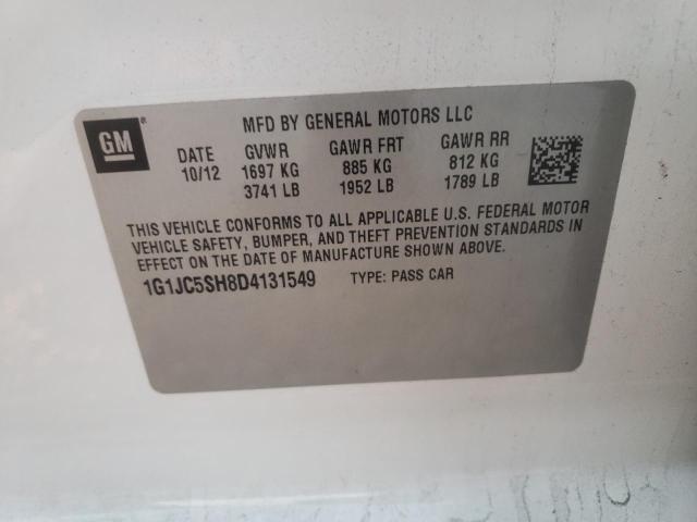 Photo 10 from auction – 2013 CHEVROLET SONIC LT with VIN 1G1JC5SH8D4131549