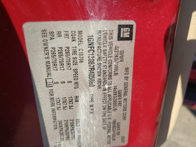 Photo 10 from auction – 2007 CHEVROLET TAHOE C150 with VIN 1GNFC13087R405880