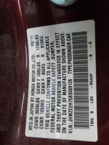 Photo 10 from auction – 2011 HONDA INSIGHT EX with VIN JHMZE2H75BS009126