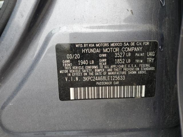 Photo 10 from auction – 2020 HYUNDAI ACCENT SE with VIN 3KPC24A68LE125633