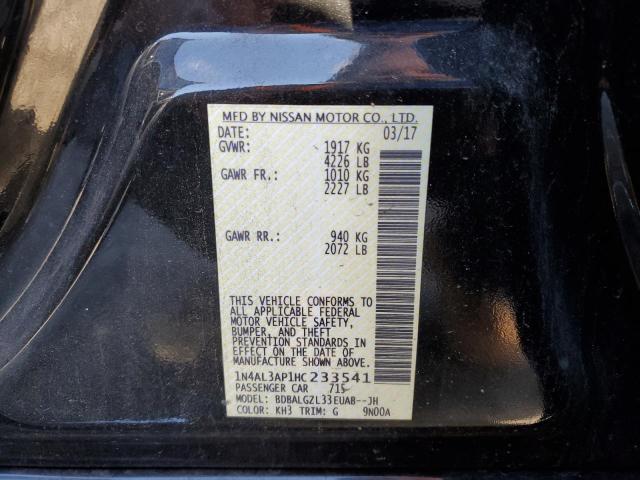 Photo 10 from auction – 2017 NISSAN ALTIMA 2.5 with VIN 1N4AL3AP1HC233541