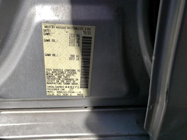 Photo 10 from auction – 2015 NISSAN ALTIMA 2.5 with VIN 1N4AL3AP8FC449271