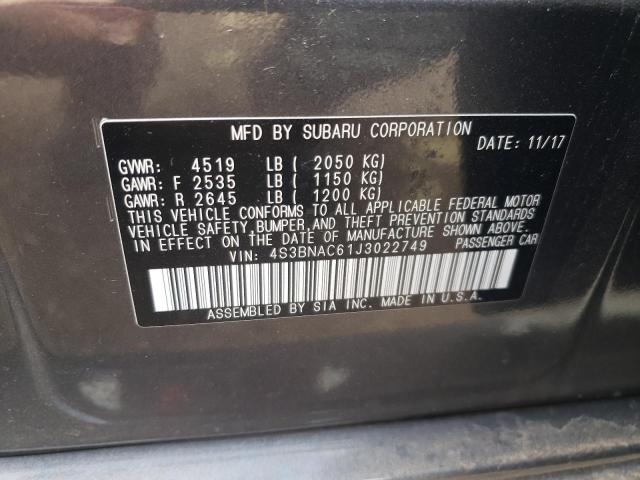 Photo 10 from auction – 2018 SUBARU LEGACY 2.5 with VIN 4S3BNAC61J3022749