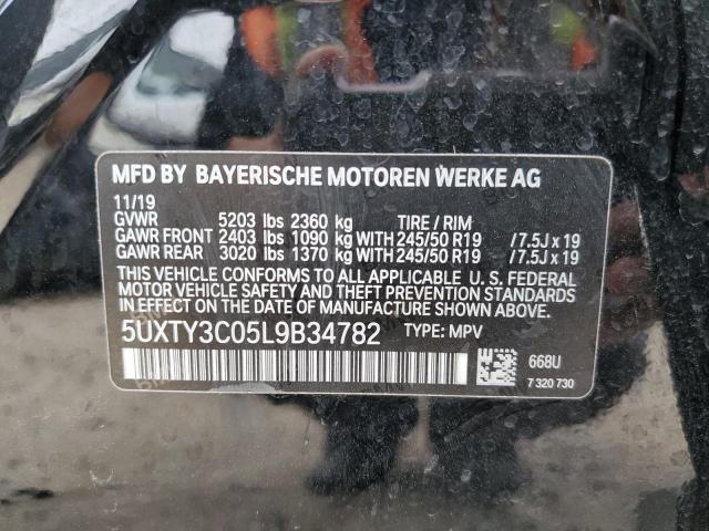Photo 10 from auction – 2020 BMW X3 SDRIVE3 with VIN 5UXTY3C05L9B34782