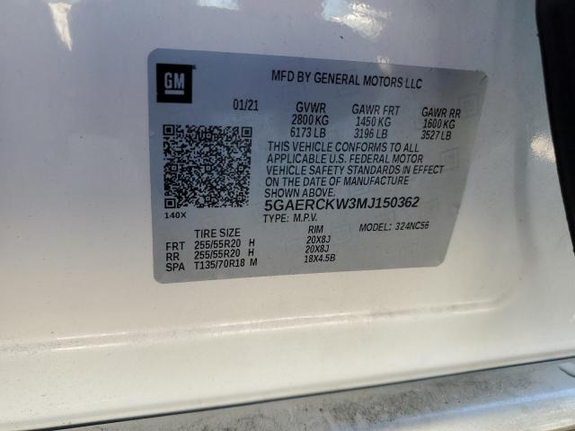 Photo 10 from auction – 2021 BUICK ENCLAVE PR with VIN 5GAERCKW3MJ150362