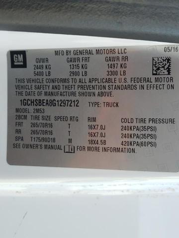 Photo 10 from auction – 2016 CHEVROLET COLORADO with VIN 1GCHSBEA8G1297212