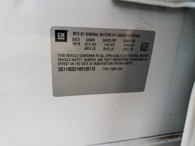 Photo 10 from auction – 2017 CHEVROLET IMPALA PRE with VIN 2G1145S31H9135110