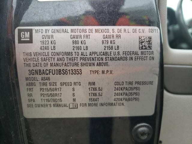 Photo 10 from auction – 2011 CHEVROLET HHR LT with VIN 3GNBACFU0BS613353