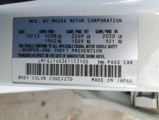Photo 10 from auction – 2014 MAZDA 6 TOURING with VIN JM1GJ1V63E1153102