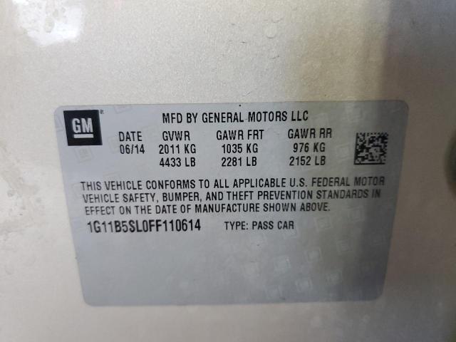 Photo 10 from auction – 2015 CHEVROLET MALIBU LS with VIN 1G11B5SL0FF110614