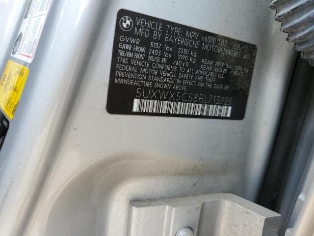 Photo 10 from auction – 2011 BMW X3 XDRIVE2 with VIN 5UXWX5C58BL713223