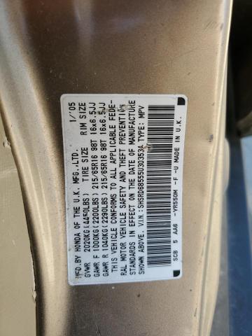 Photo 10 from auction – 2005 HONDA CR-V LX with VIN SHSRD68555U303534
