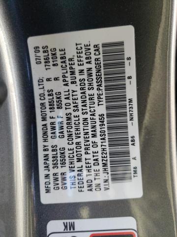Photo 10 from auction – 2010 HONDA INSIGHT EX with VIN JHMZE2H71AS019456