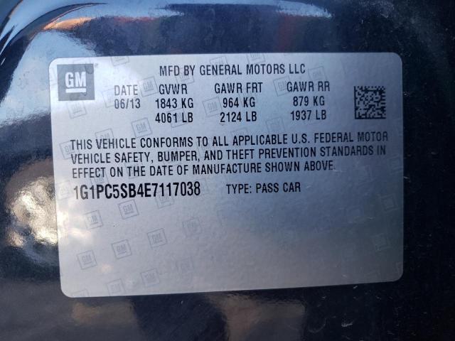 Photo 10 from auction – 2014 CHEVROLET CRUZE LT with VIN 1G1PC5SB4E7117038