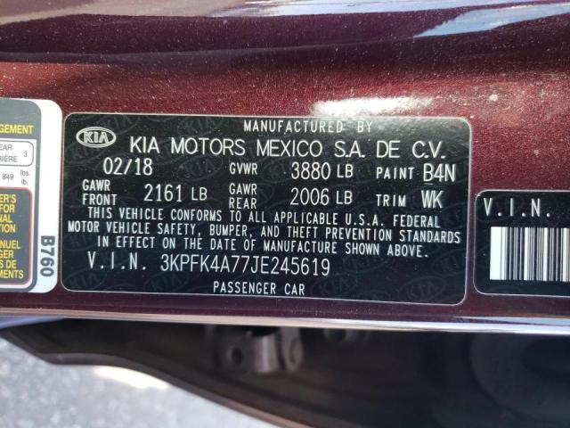 Photo 10 from auction – 2018 KIA FORTE LX with VIN 3KPFK4A77JE245619