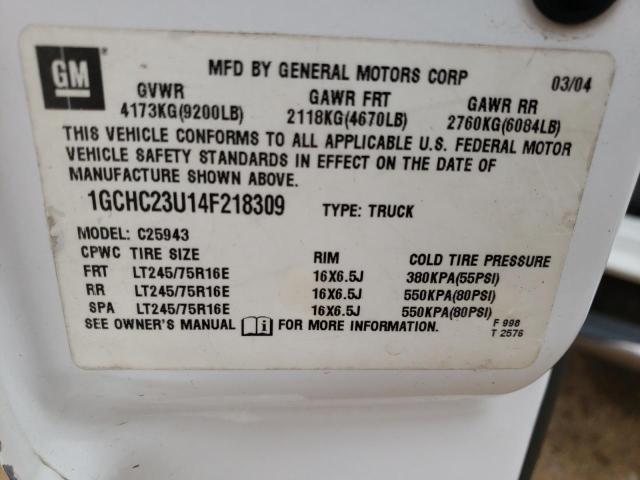 Photo 10 from auction – 2004 CHEVROLET SILVERADO with VIN 1GCHC23U14F218309