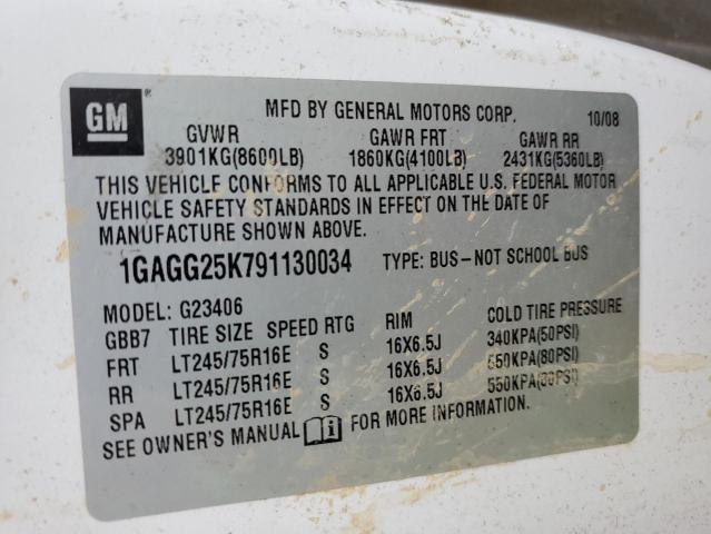 Photo 10 from auction – 2009 CHEVROLET EXPRESS G2 with VIN 1GAGG25K791130034