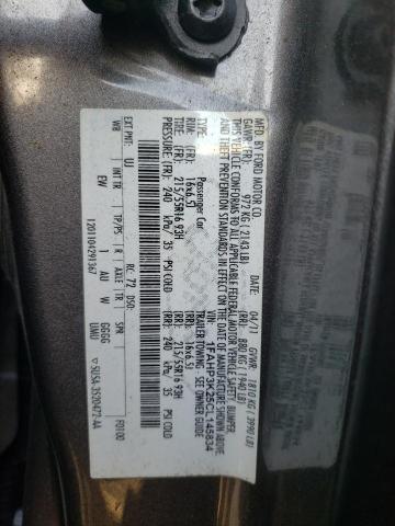 Photo 10 from auction – 2012 FORD FOCUS SE with VIN 1FAHP3K25CL145834