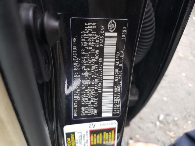 Photo 10 from auction – 2012 TOYOTA AVALON BAS with VIN 4T1BK3DB2CU472189