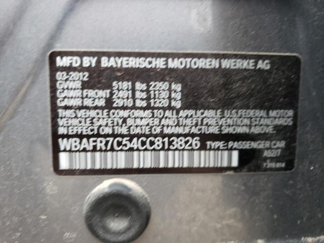 Photo 10 from auction – 2012 BMW 535 I with VIN WBAFR7C54CC813826
