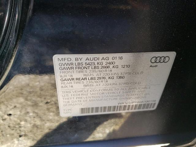 Photo 10 from auction – 2016 AUDI Q5 PREMIUM with VIN WA1C2AFP8GA100198