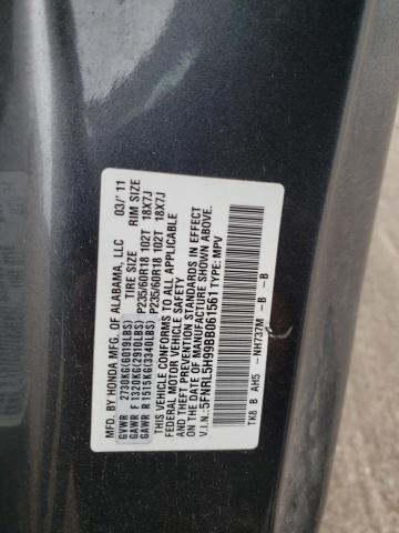 Photo 10 from auction – 2011 HONDA ODYSSEY TO with VIN 5FNRL5H99BB061561