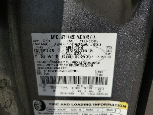 Photo 10 from auction – 2010 FORD F150 SUPER with VIN 1FTEW1C80AFC95286