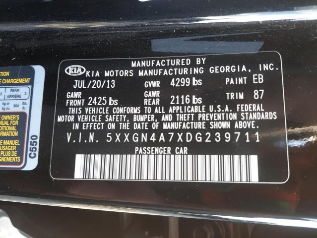 Photo 10 from auction – 2013 KIA OPTIMA EX with VIN 5XXGN4A7XDG239711