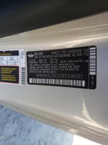 Photo 10 from auction – 2011 MINI COOPER with VIN WMWSU3C57BTX96122