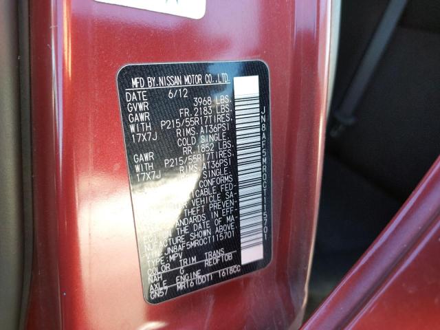 Photo 10 from auction – 2012 NISSAN JUKE S with VIN JN8AF5MR0CT115701