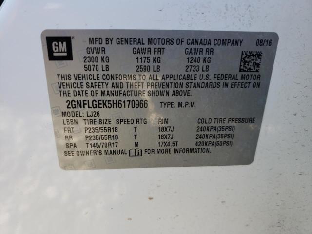 Photo 10 from auction – 2017 CHEVROLET EQUINOX PR with VIN 2GNFLGEK5H6170966