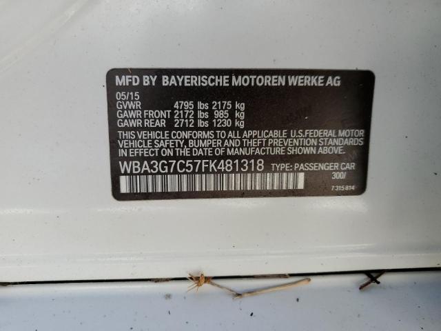 Photo 10 from auction – 2015 BMW 328 XI with VIN WBA3G7C57FK481318